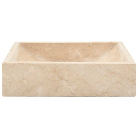 Gootsteen 45x30x12 cm marmer hoogglans crèmekleurig 4