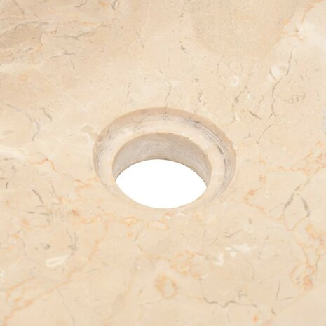 Gootsteen 45x30x12 cm marmer hoogglans crèmekleurig 8