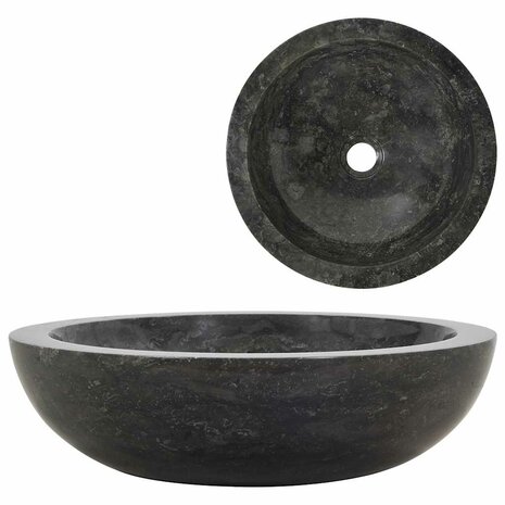 Gootsteen 40x12 cm marmer zwart 2