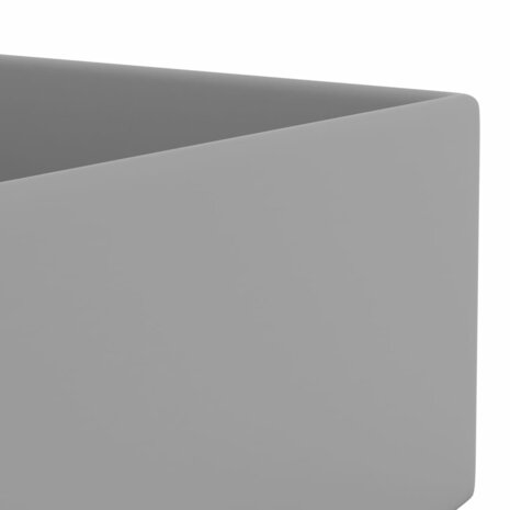 Wastafel met overloop keramiek lichtgrijs 6