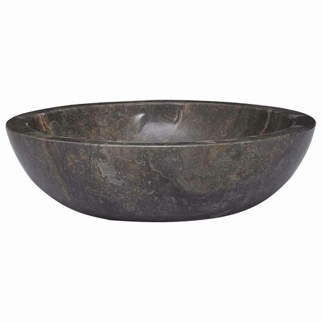 Gootsteen Ø40x12 cm marmer grijs 2