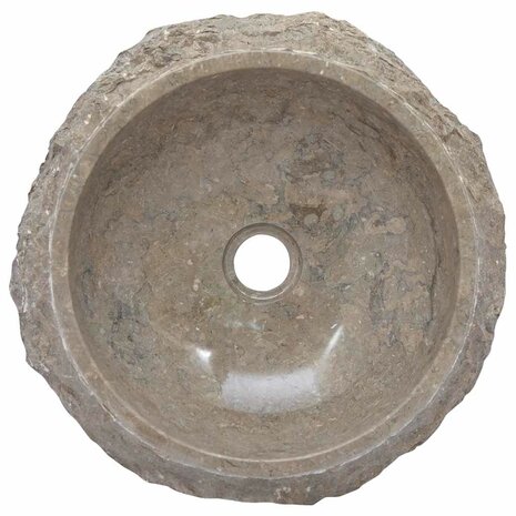 Gootsteen Ø40x12 cm marmer grijs 6