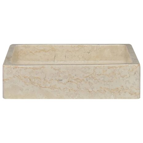 Gootsteen 40x40x10 cm marmer crèmekleurig 3