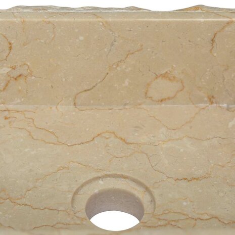 Gootsteen 30x30x13 cm marmer crèmekleurig 7