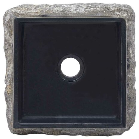 Gootsteen 30x30x13 cm marmer zwart 6
