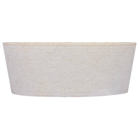 Gootsteen Ø40x15 cm marmer crèmekleurig 3