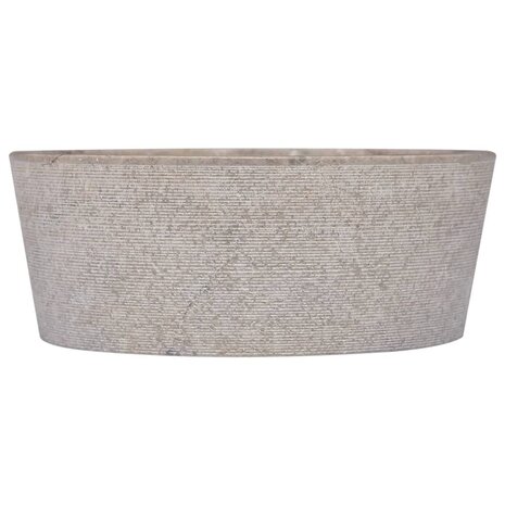 Gootsteen Ø40x15 cm marmer grijs 3