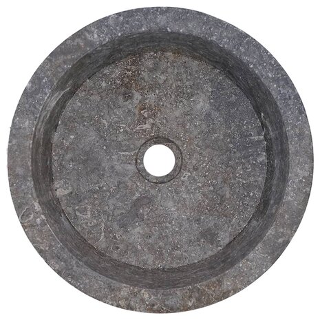 Gootsteen Ø40x15 cm marmer grijs 9
