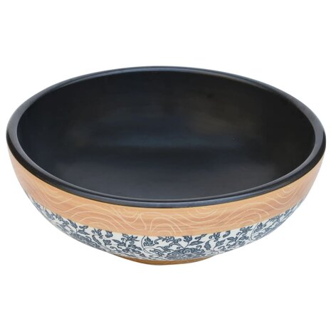 Opzetwasbak rond Φ41x14 cm keramiek meerkleurig 3
