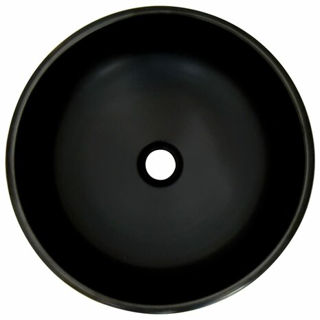 Opzetwasbak rond Φ41x14 cm keramiek zwart en blauw 4
