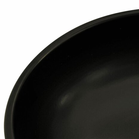 Opzetwasbak rond Φ41x14 cm keramiek zwart en blauw 5
