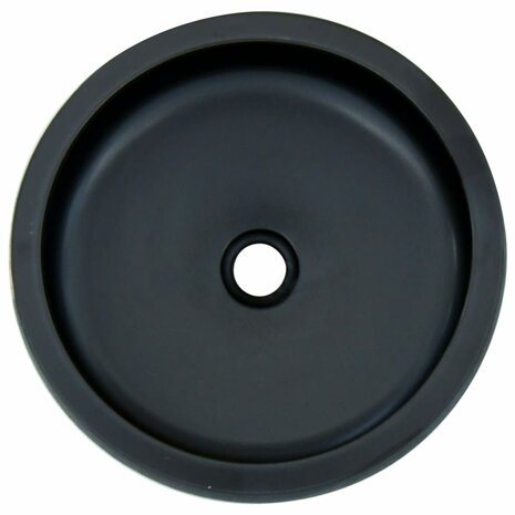Opzetwasbak rond Φ41x14 cm keramiek zwart en blauw 4