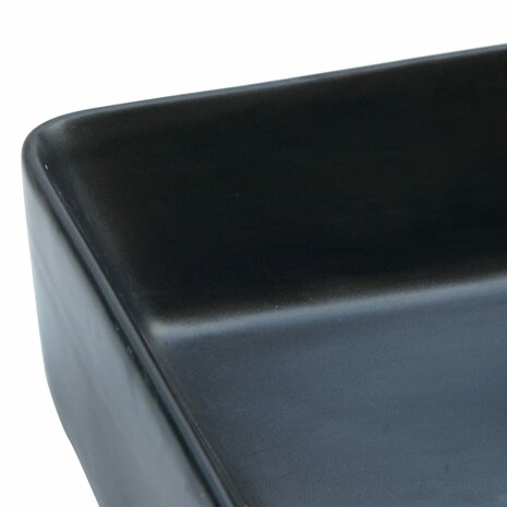 Opzetwasbak rechthoekig 46x35,5x13 cm keramiek zwart 7