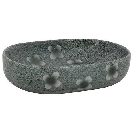 Opzetwasbak ovaal 59x40x14 cm keramiek blauw 2