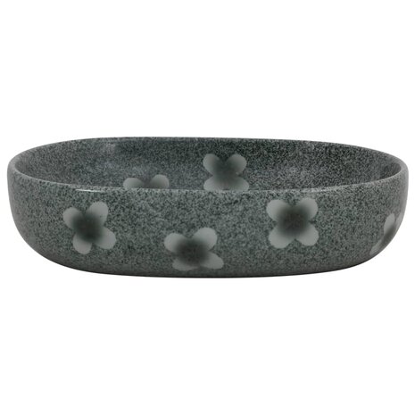 Opzetwasbak ovaal 59x40x14 cm keramiek blauw 3