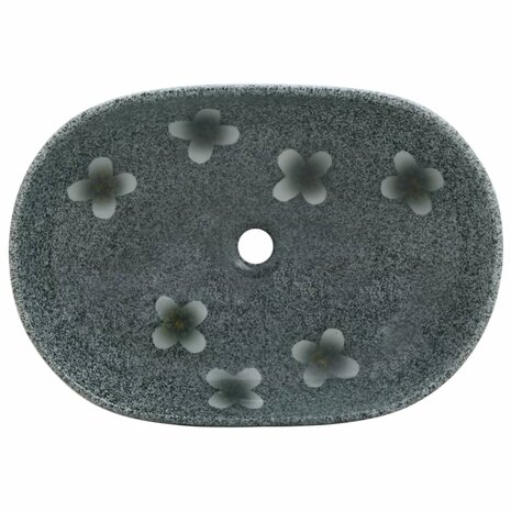Opzetwasbak ovaal 59x40x14 cm keramiek blauw 6