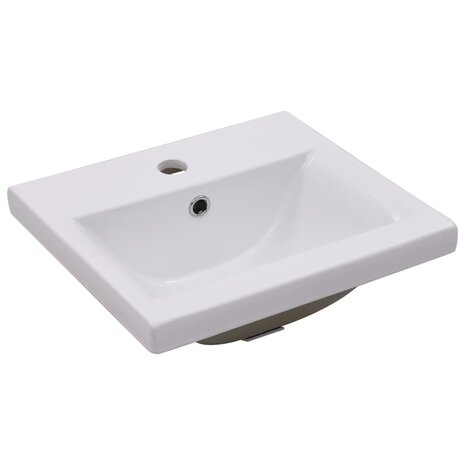 Inbouwwastafel 42x39x18 cm keramiek wit 2