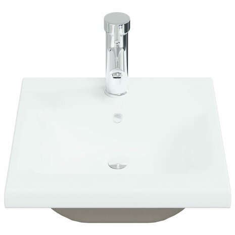 Inbouwwastafel met kraan 42x39x18 cm keramiek wit 3