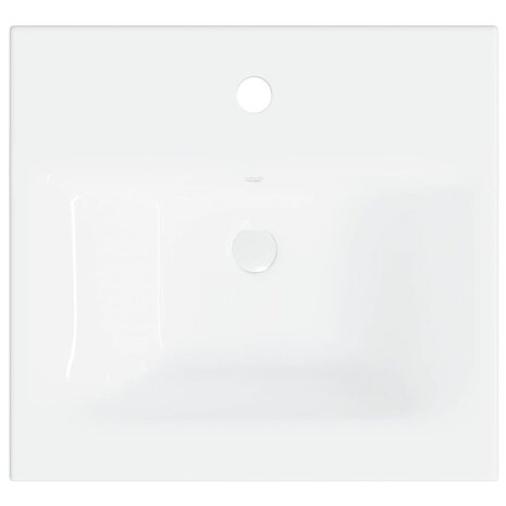 Inbouwwastafel met kraan 42x39x18 cm keramiek wit 8