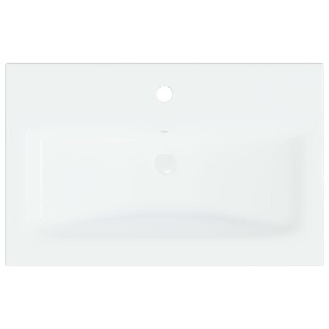 Inbouwwastafel met kraan 61x39x18 cm keramiek wit 8