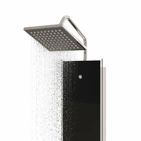 Douchepaneel 18x45,5x130 cm glas zwart  5