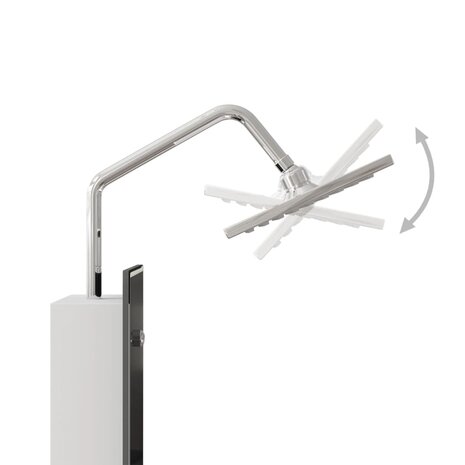 Douchepaneel 18x45,5x130 cm glas zwart  8