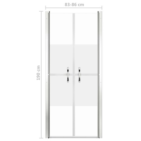 Douchedeur 86x190 cm ESG halfmat 5