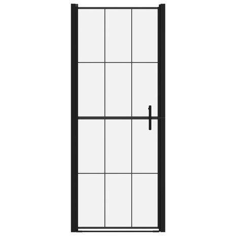 Douchedeur 81x195 cm gehard glas zwart 3