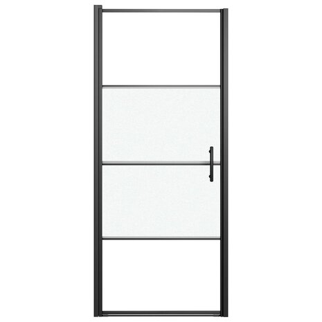 Douchedeur halfmat 91x195 cm gehard glas zwart 3