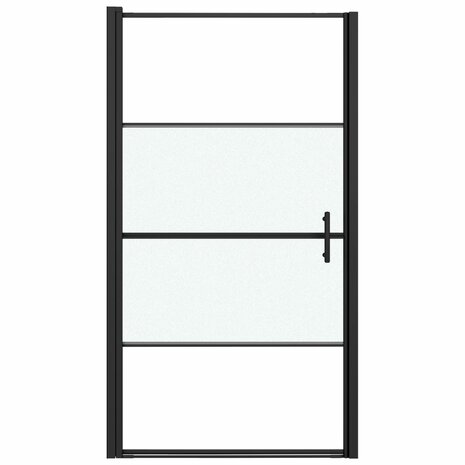 Douchedeur halfmat 100x178 cm gehard glas zwart 3