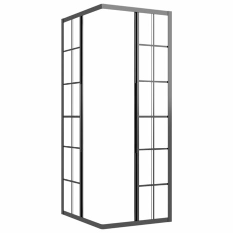 Douchecabine 80x70x180 cm mat ESG zwart 4