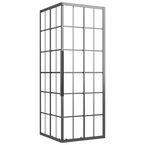 Douchecabine 80x80x180 cm mat ESG zwart 2
