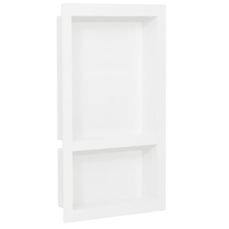 Douchenis met 2 vakken 41x69x9 cm hoogglans wit 1