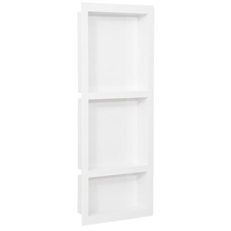 Douchenis met 3 vakken 41x99x9 cm hoogglans wit 1