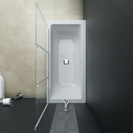 Douchewand inklapbaar 3 panelen 130x138 cm ESG 7