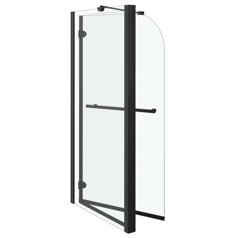 Douche klapwand 120x68x130 cm ESG zwart 4