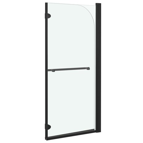 Douchewand inklapbaar 2 panelen 120x140 cm ESG zwart 4