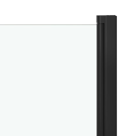 Douchewand inklapbaar 2 panelen 120x140 cm ESG zwart 6