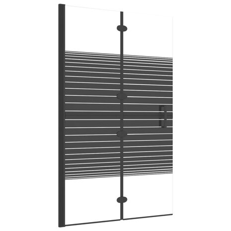 Douchewand inklapbaar 80x140 cm zwart 2