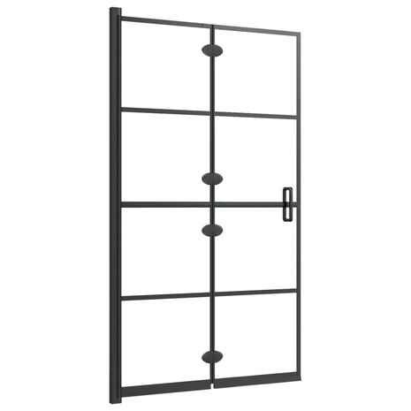Douchewand inklapbaar 80x140 cm zwart 4