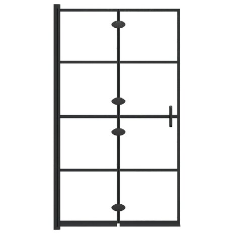 Douchewand inklapbaar 80x140 cm zwart 5