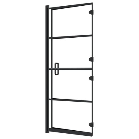 Douchewand inklapbaar 120x140 cm ESG zwart 6
