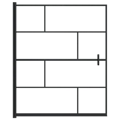 Douchewand 116x140 cm ESG zwart 3