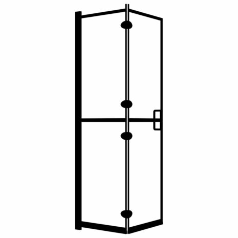 Douchewand inklapbaar 120x140 cm ESG zwart 2