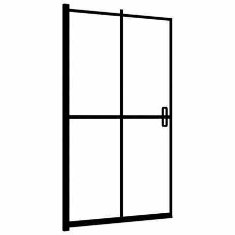 Douchewand inklapbaar 120x140 cm ESG zwart 4