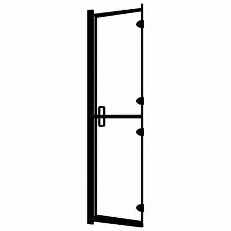 Douchewand inklapbaar 120x140 cm ESG zwart 6