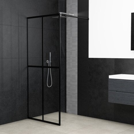 Inloopdouchewand 118x190 cm transparant gehard glas 1
