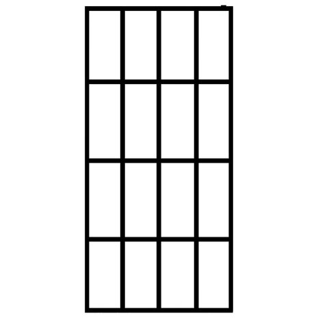 Inloopdouchewand 90x195 cm mat gehard glas 3
