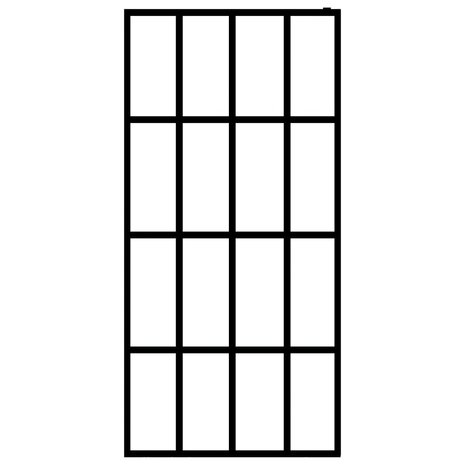 Inloopdouchewand 100x195 cm mat gehard glas 3