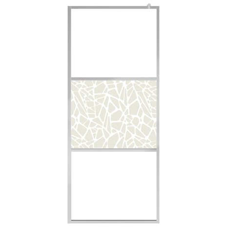 Inloopdouchewand met stenenmotief 80x195 cm ESG-glas 3